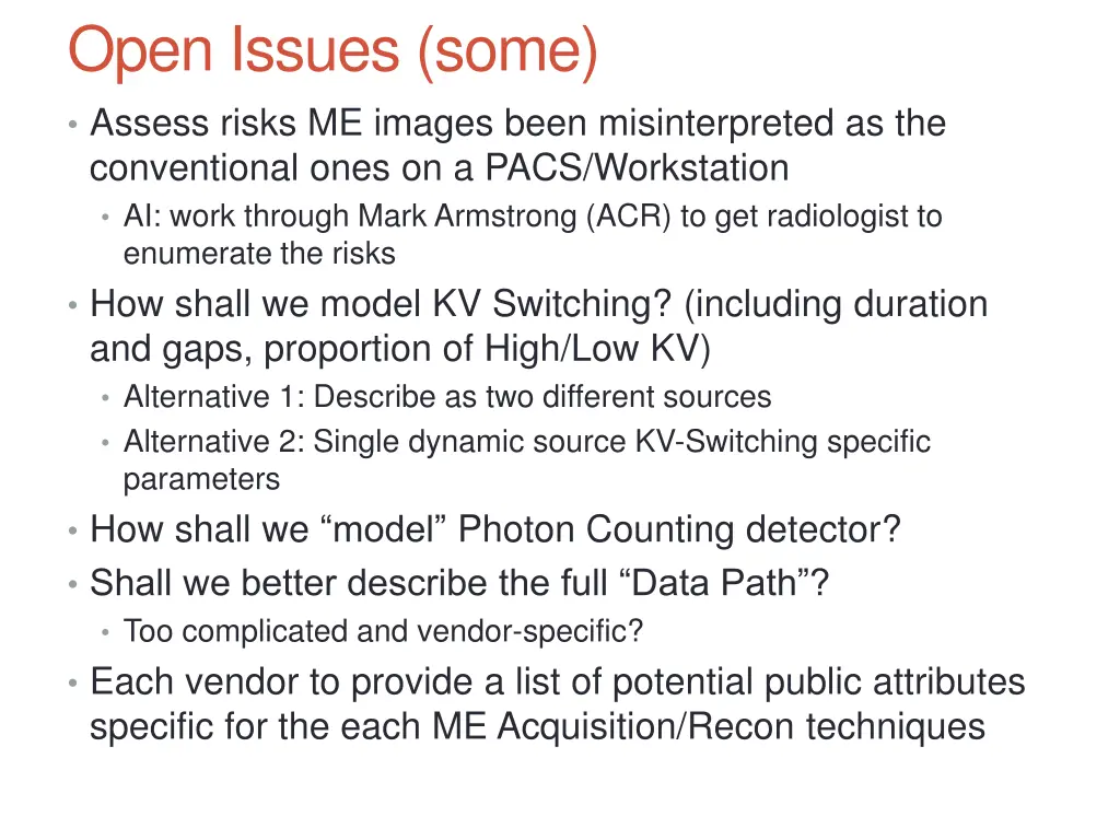 open issues some assess risks me images been