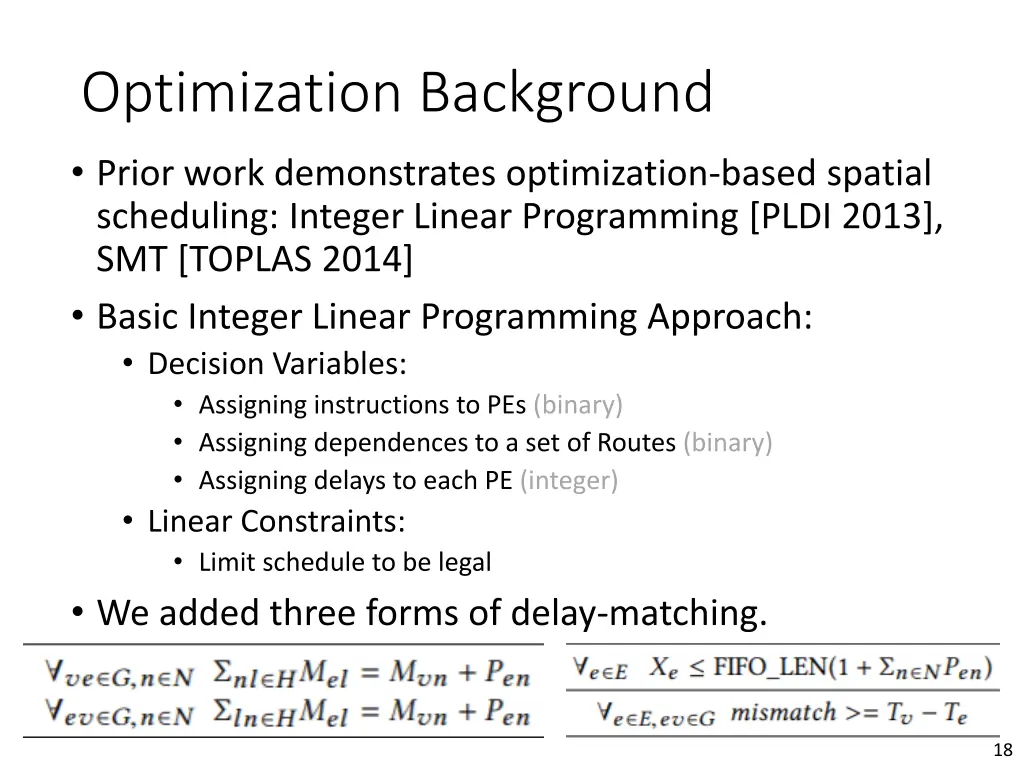 optimization background