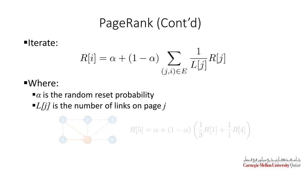 pagerank cont d