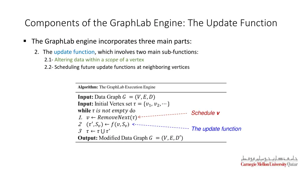 components of the graphlab engine the update 1