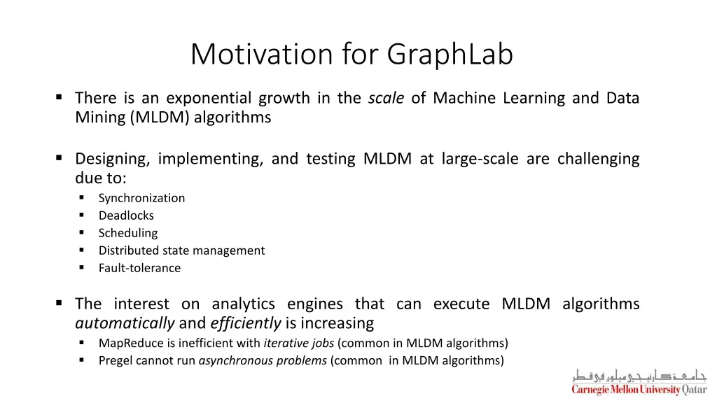 motivation for graphlab