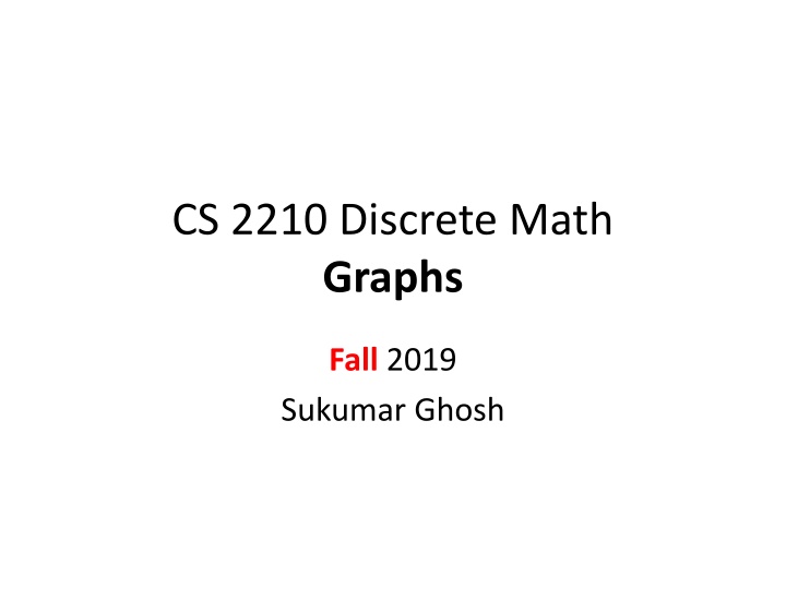 cs 2210 discrete math graphs