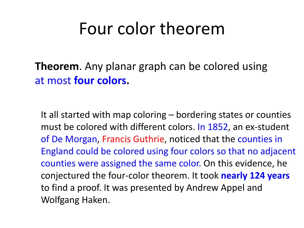 four color theorem