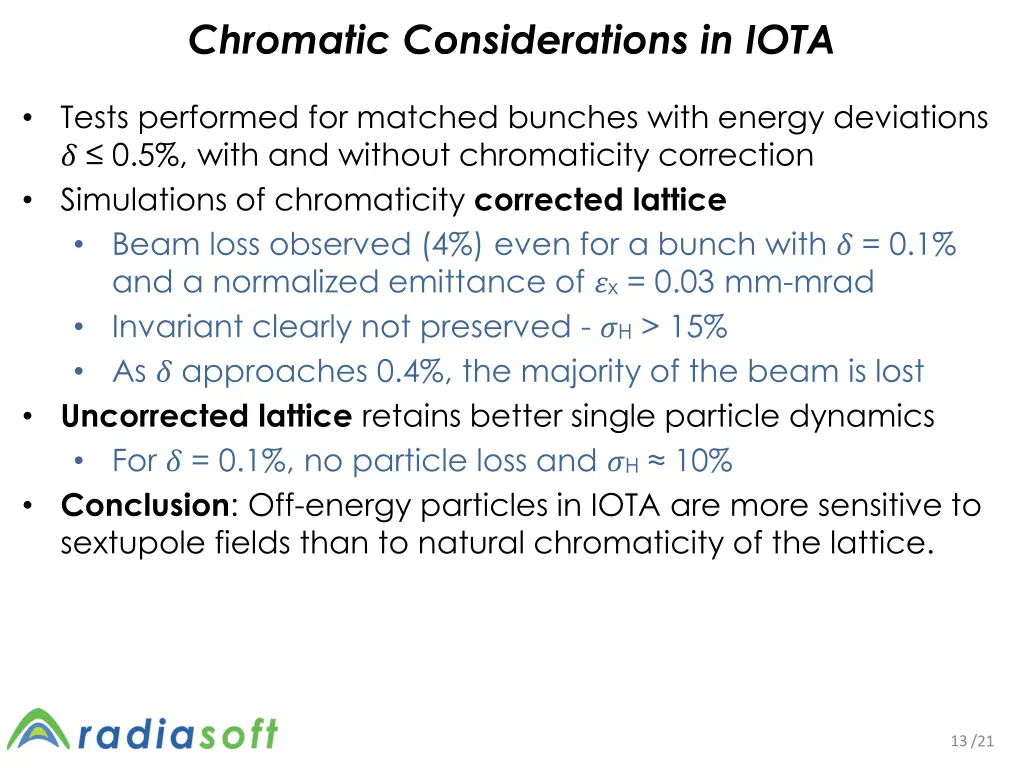 chromatic considerations in iota