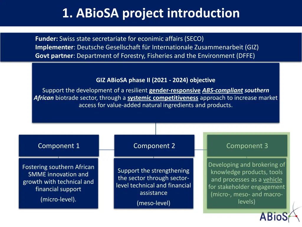 1 abiosa project introduction