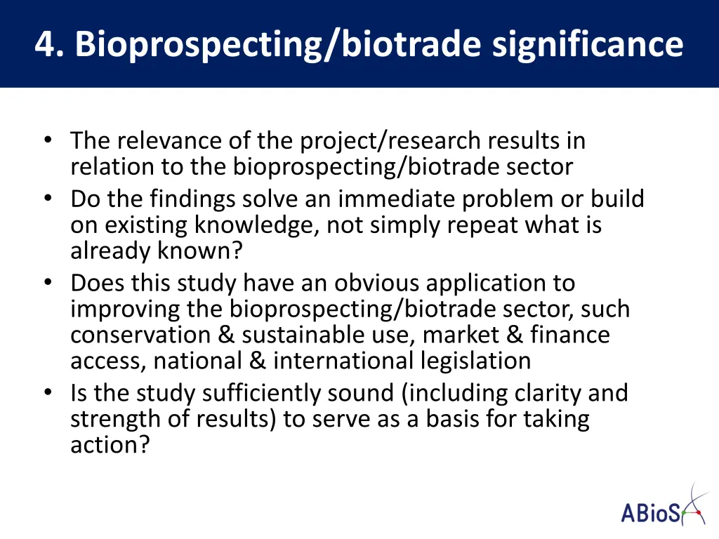 4 bioprospecting biotrade significance