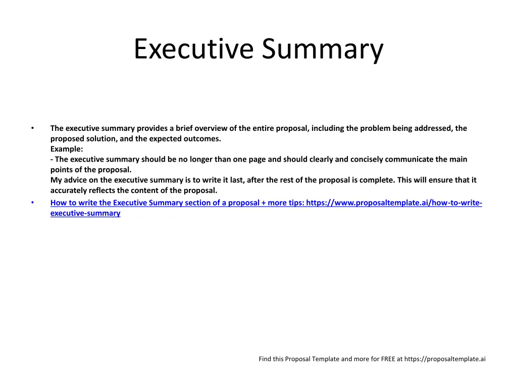 executive summary