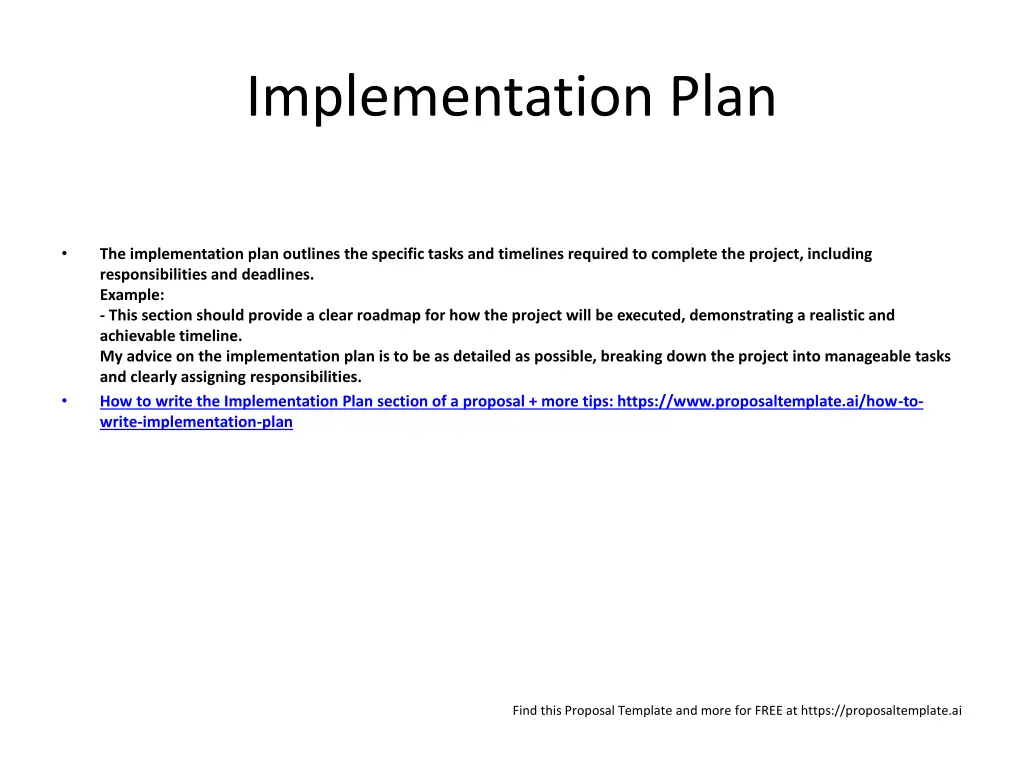 implementation plan