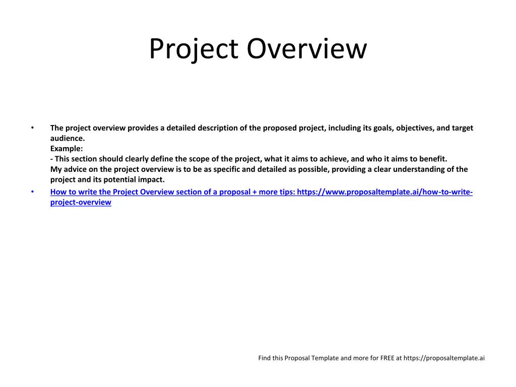 project overview