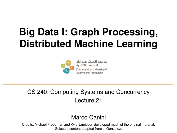 big data i graph processing distributed machine