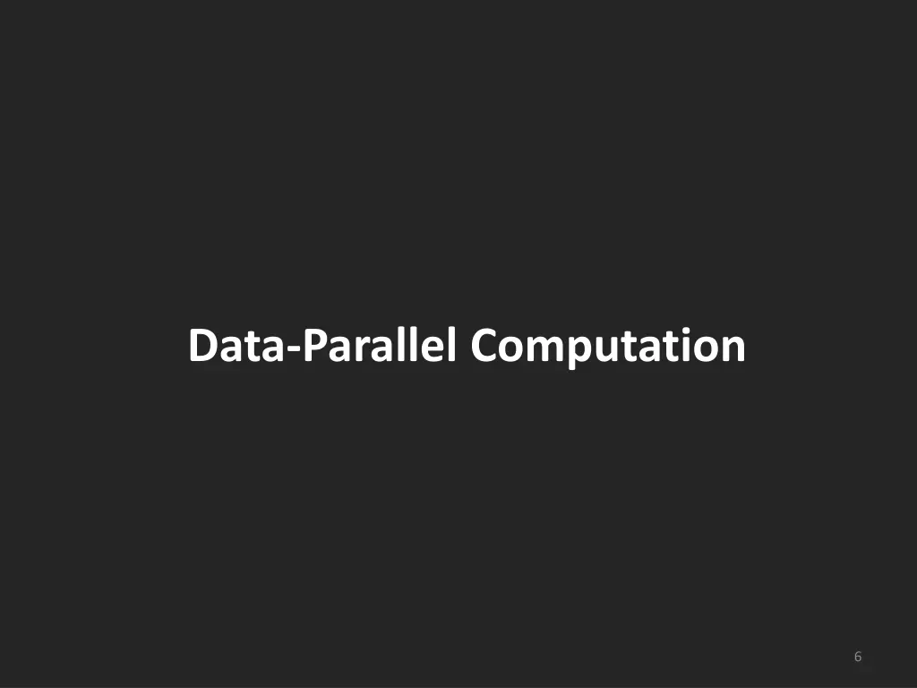 data parallel computation