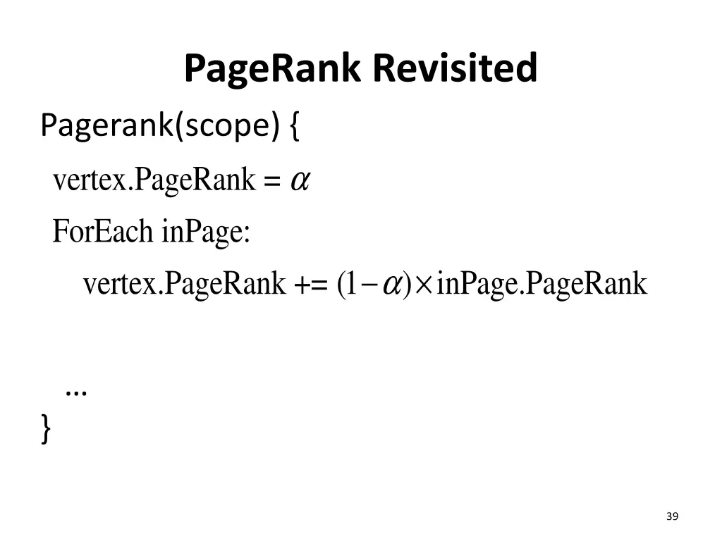 pagerank revisited pagerank scope vertex pagerank