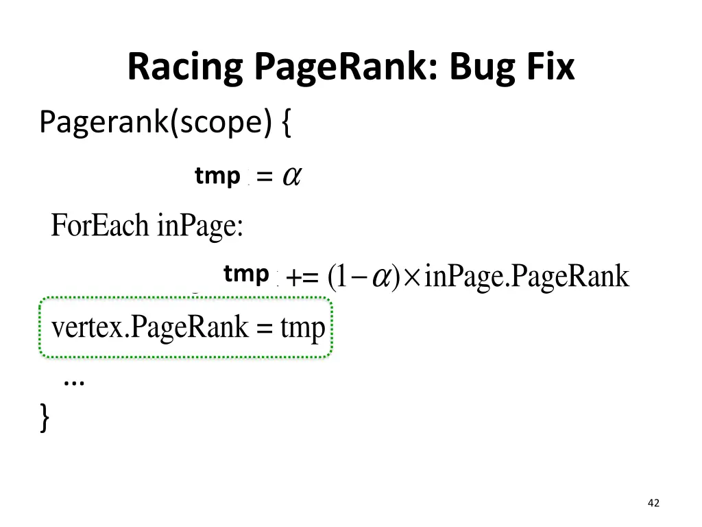 racing pagerank bug fix pagerank scope vertex