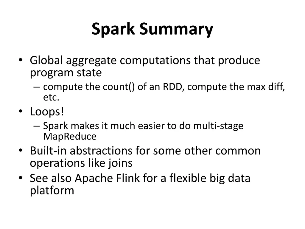 spark summary