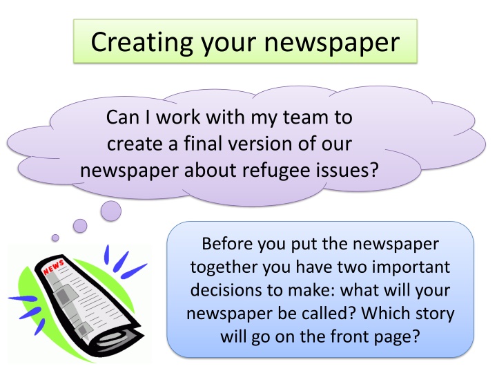 creating your newspaper