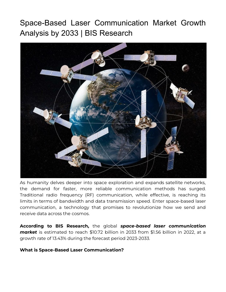 space based laser communication market growth