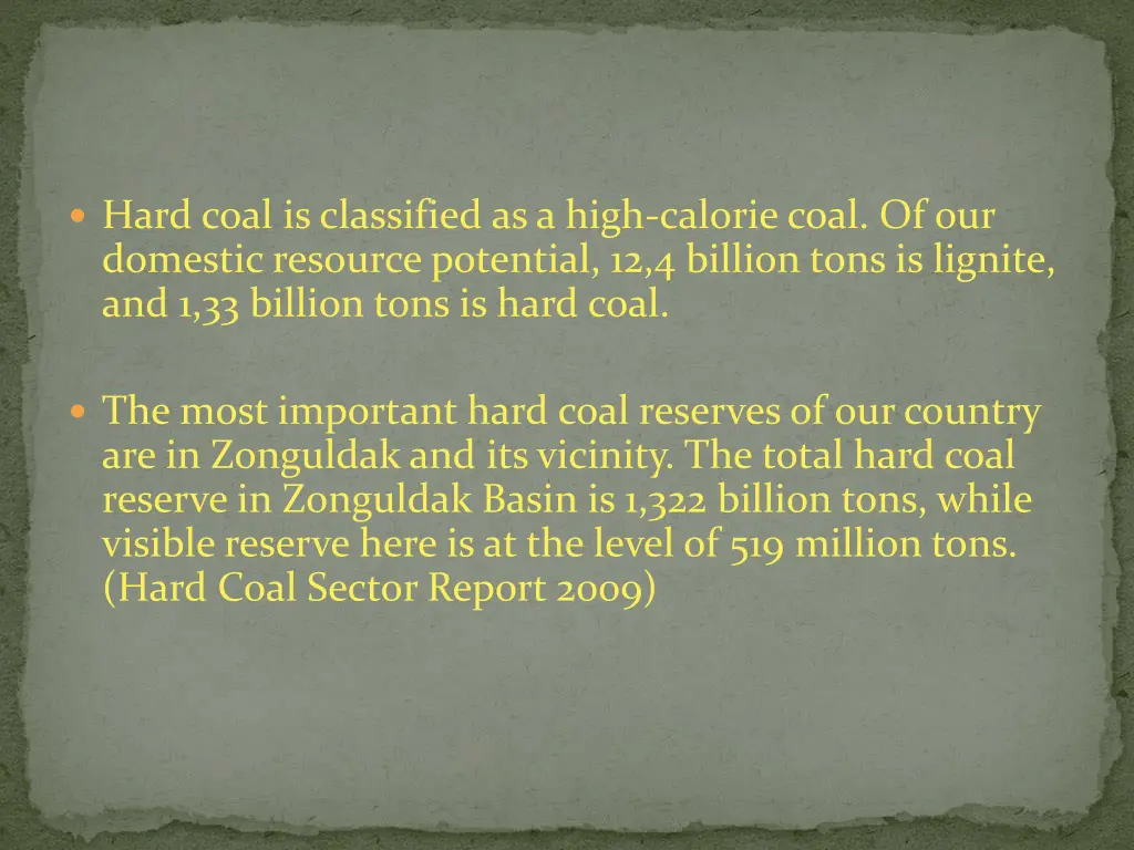 hard coal is classified as a high calorie coal