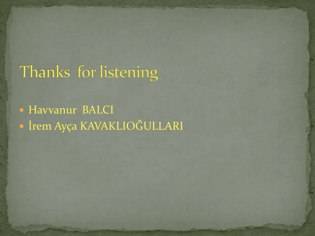 thanks for listening