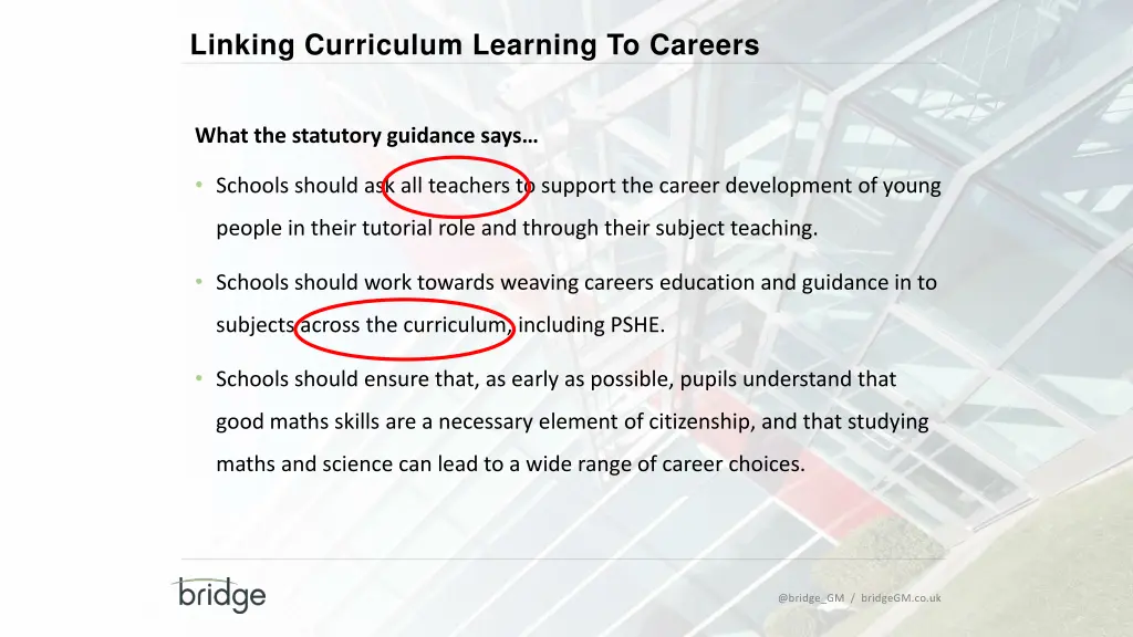 linking curriculum learning to careers