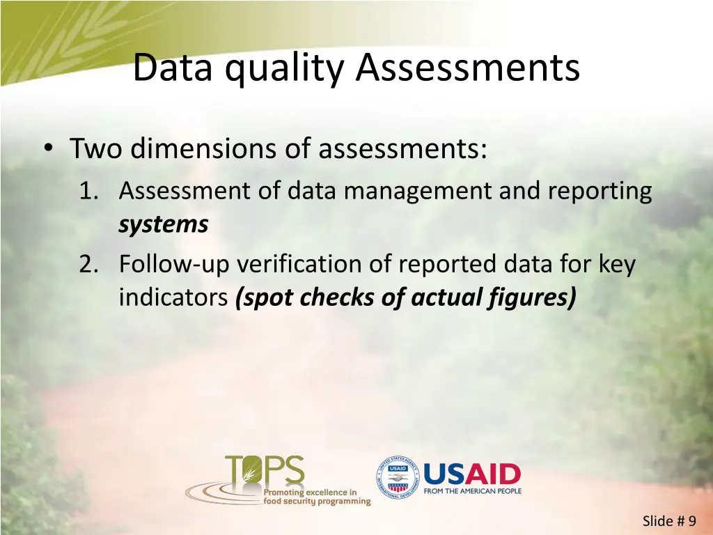 data quality assessments 1