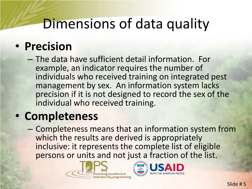 dimensions of data quality 1