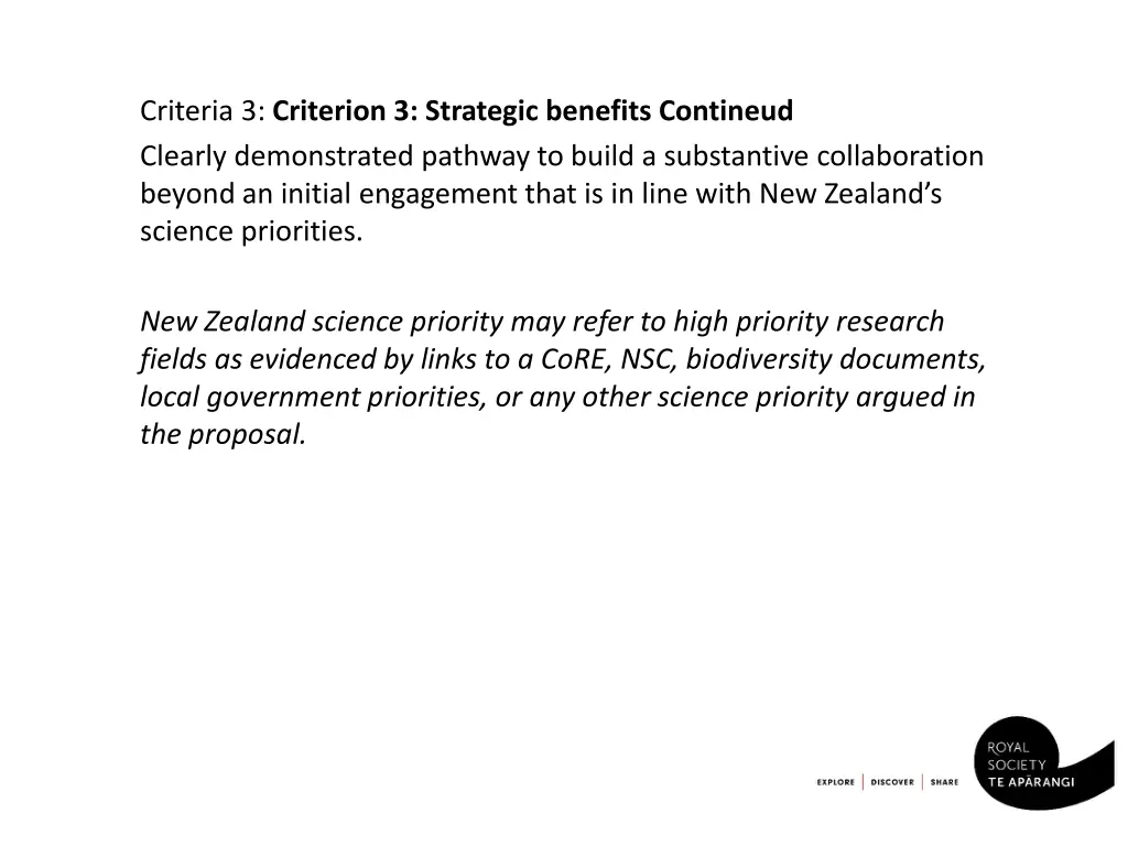 criteria 3 criterion 3 strategic benefits