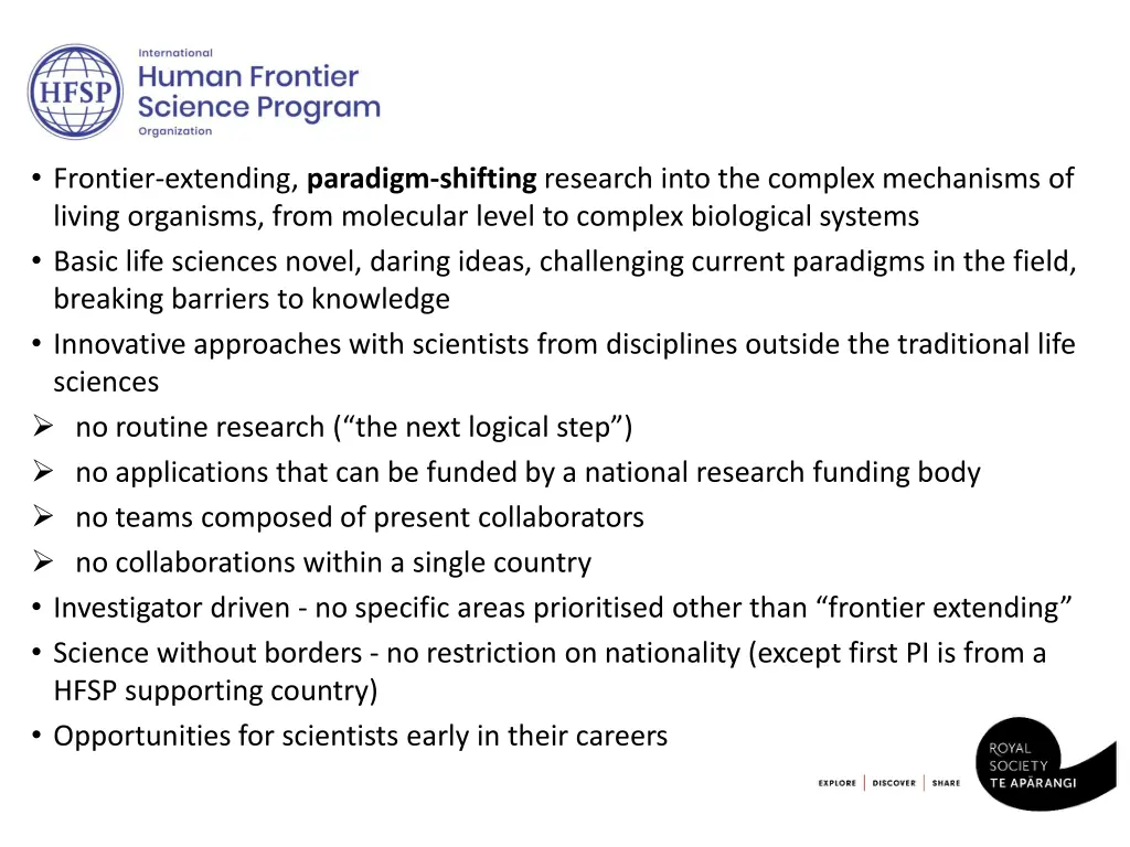 frontier extending paradigm shifting research