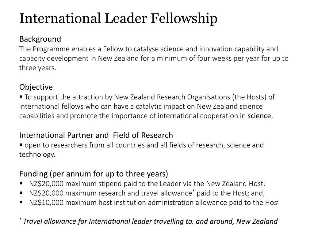 international leader fellowship