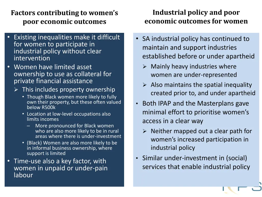 industrial policy and poor economic outcomes