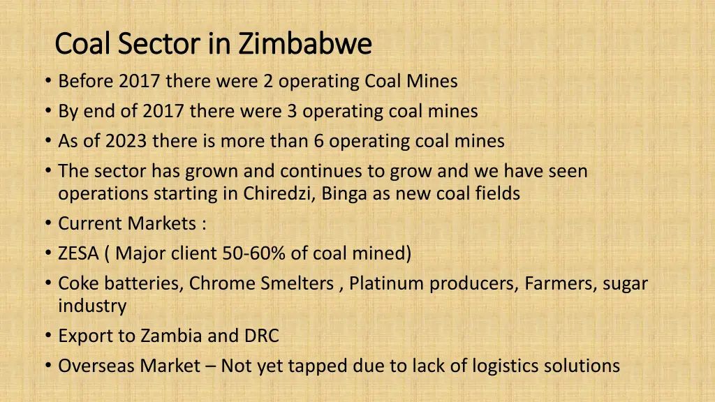 coal sector in zimbabwe coal sector in zimbabwe