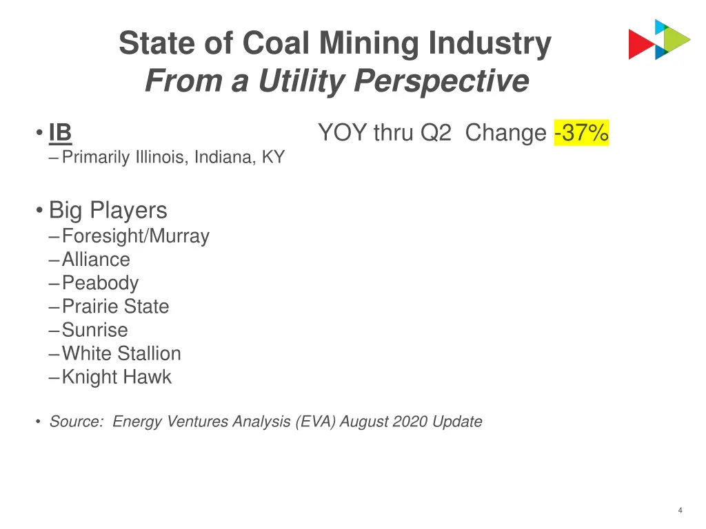 state of coal mining industry from a utility 2