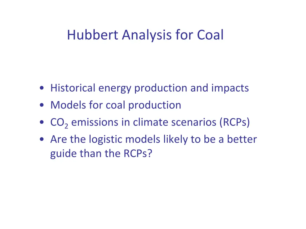 hubbert analysis for coal 1