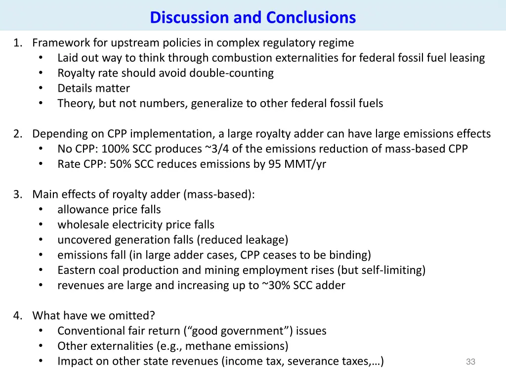 discussion and conclusions