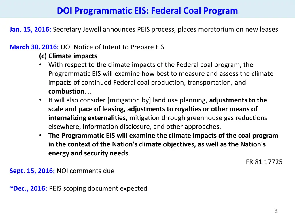 doi programmatic eis federal coal program