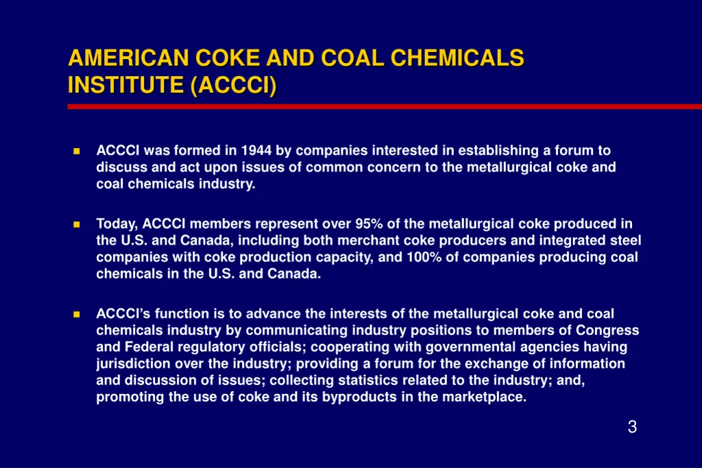 american coke and coal chemicals institute accci