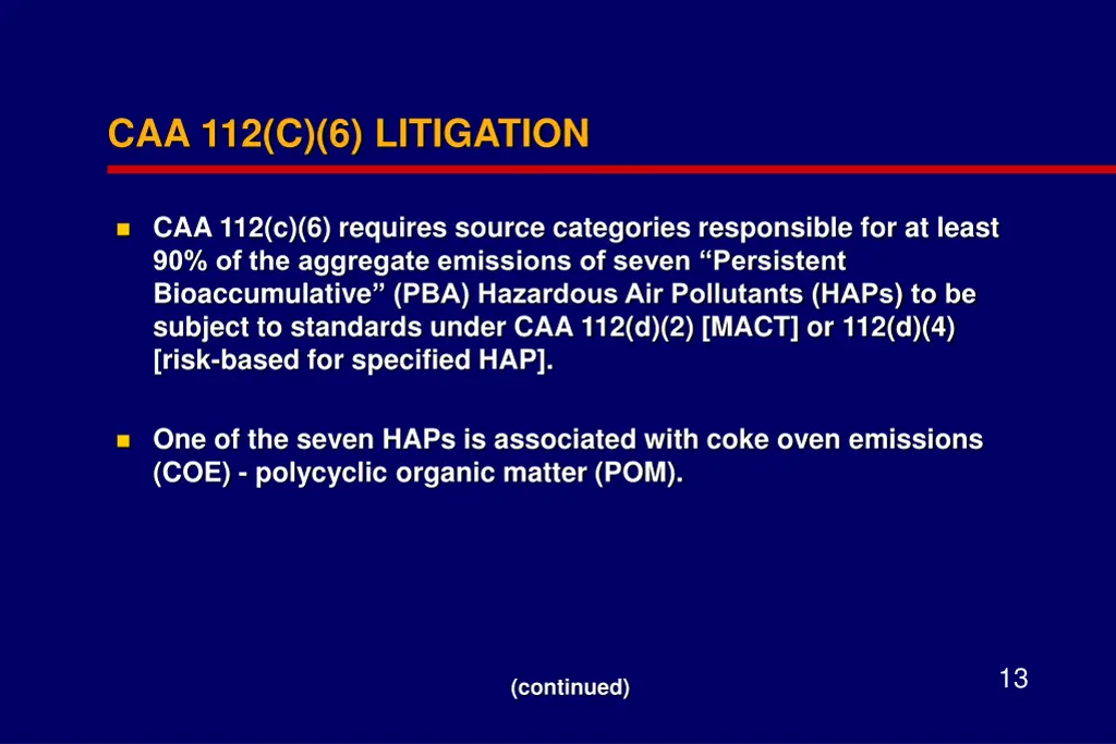 caa 112 c 6 litigation