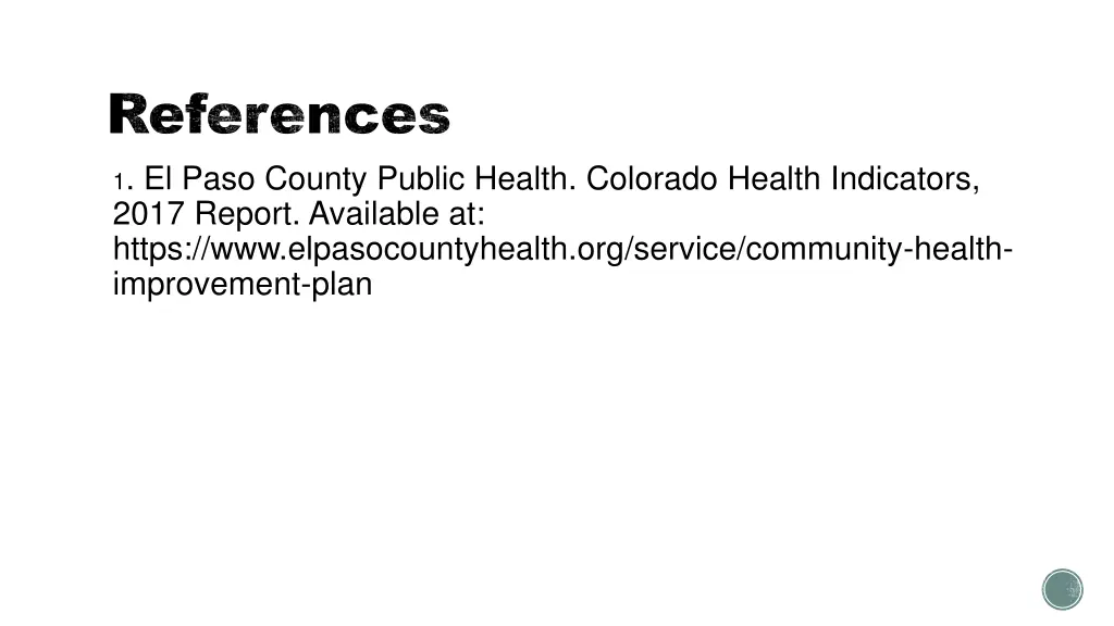 references 1 el paso county public health