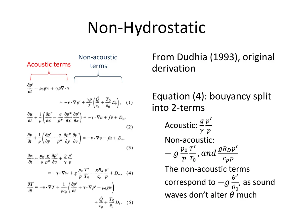 non hydrostatic 1