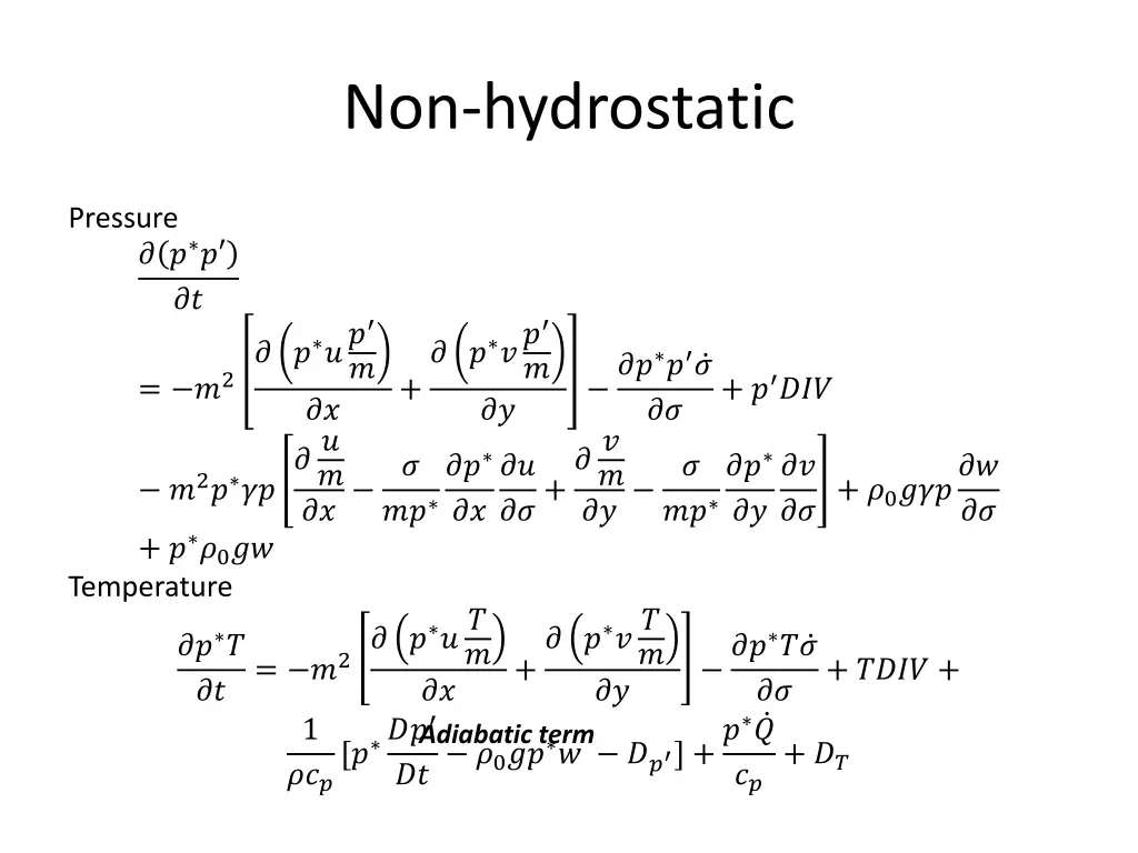 non hydrostatic 3