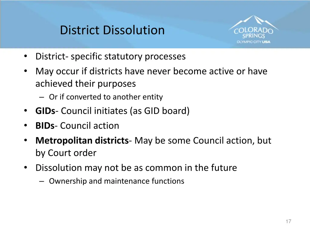 district dissolution