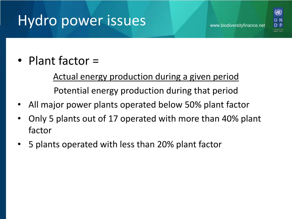 hydro power issues