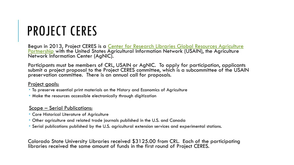 project ceres