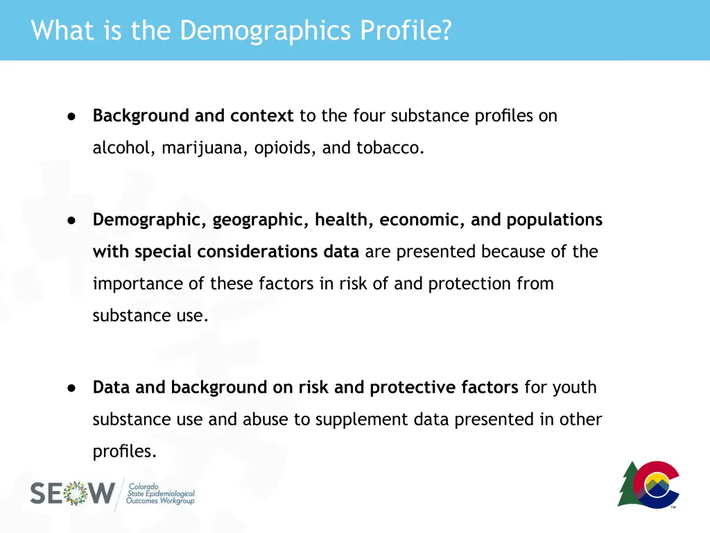 what is the demographics profile