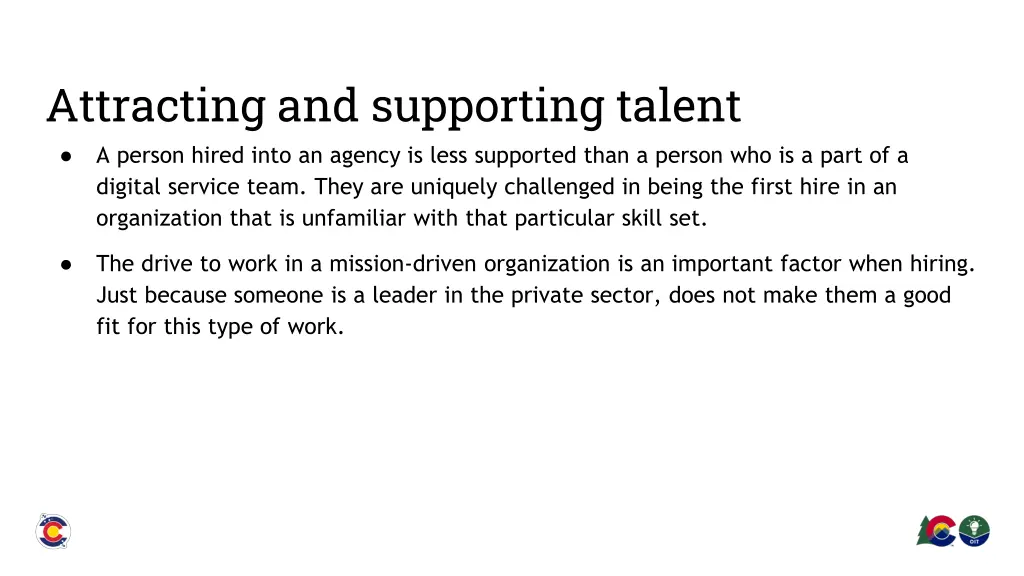 attracting and supporting talent a person hired