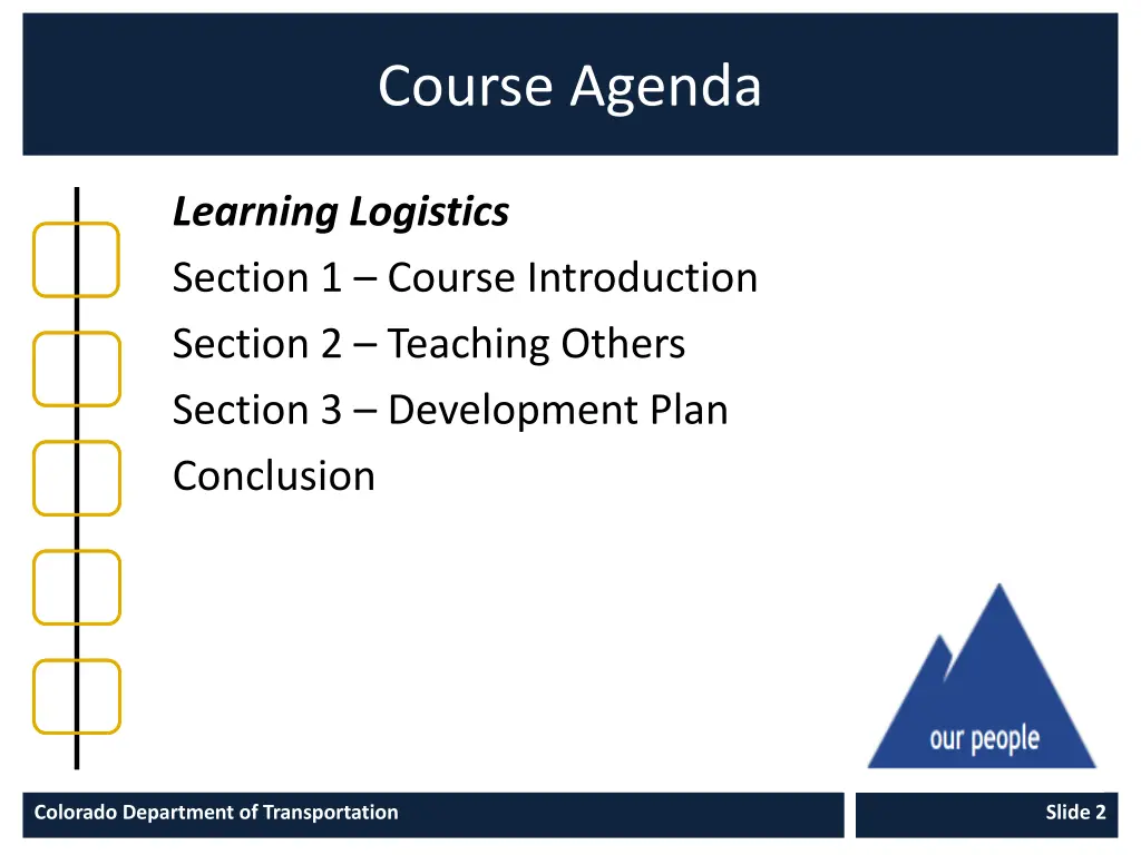 course agenda