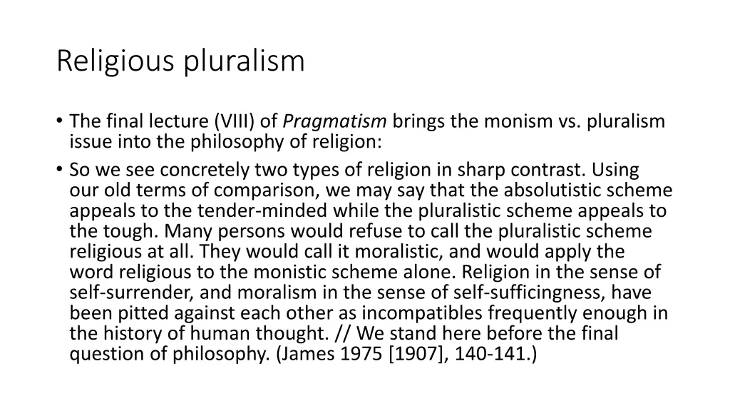 religious pluralism