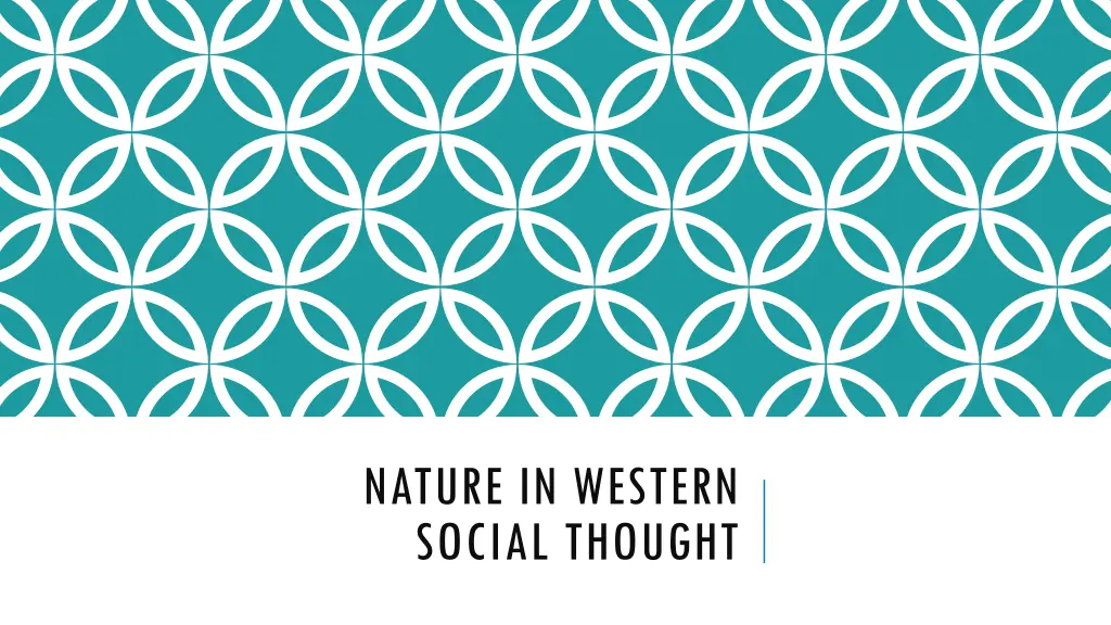 nature in western social thought