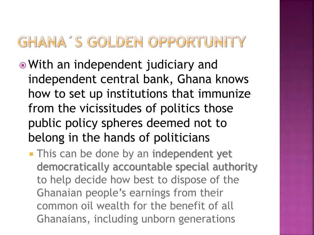 ghana s golden opportunity 1