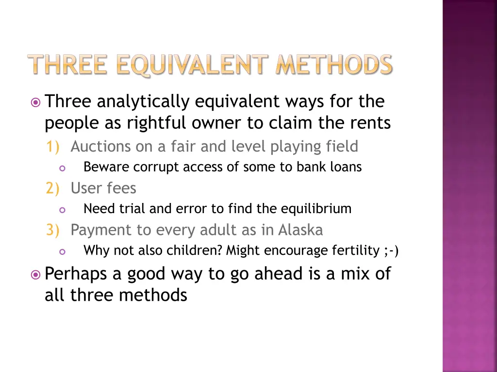 three equivalent methods