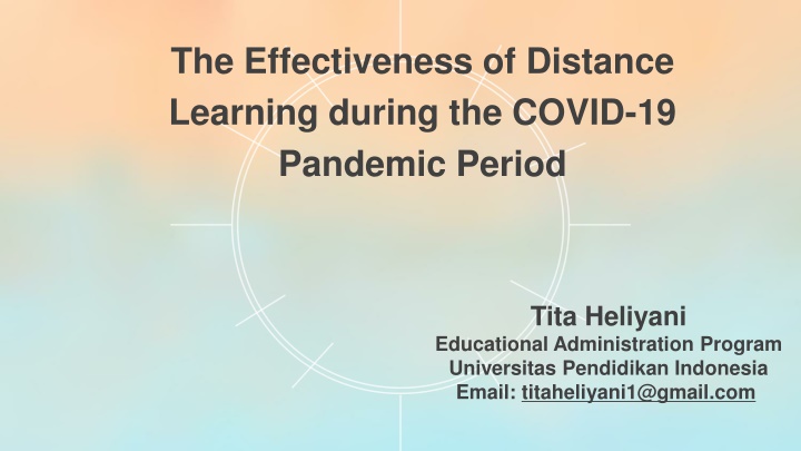 the effectiveness of distance learning during